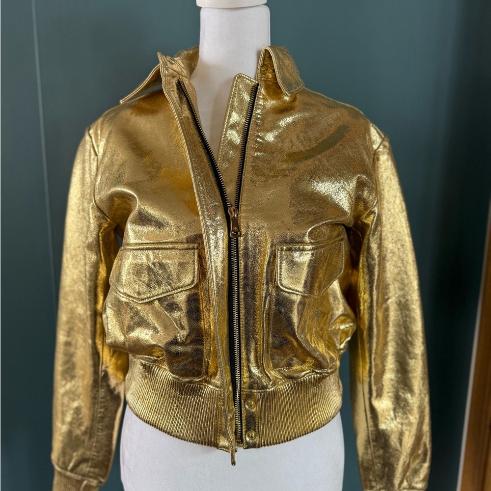Gold Metallic Women's Jacket Ralph Lauren